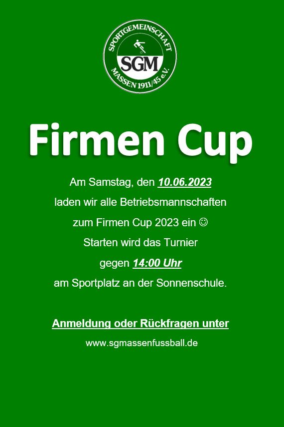 Einladung FirmenCup 2023