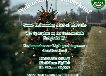 Weihnachtsbaumverkauf bei der SG Massen